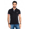 Camisa Polo Atacado Microestampa Masculina Revanche Triangulo Preto Frente