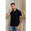 Camisa Polo Básica de Piquet Com Elastano Atacado Masculino Revanche Medford Preto