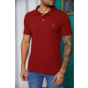 Camisa Polo Básica de Piquet Com Elastano Atacado Masculino Revanche Medford Bordo
