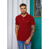 Camisa Polo Básica de Piquet Com Elastano Atacado Masculino Revanche Medford Bordo