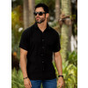 Camisa Viscose Atacado Masculina Revanche Portel Preto