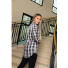 Camisa Xadrez Manga Longa Atacado Feminino Revanche Calella Preto