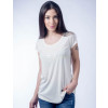Camiseta Atacado Basica Feminino Revanche B84 Off-White Frente