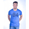 Camiseta Atacado Bordada Masculina Revanche O. Denim 84 Azul Frente