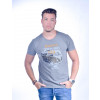 Camiseta Atacado Bordada Masculino Revanche Catch The Waves Cinza Frente