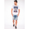 Camiseta Atacado c/ Estampa Masculina Revanche First Level Branca Look