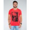 Camiseta Atacado Caveira Masculina Revanche Aristide Vermelho