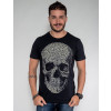 Camiseta Atacado Caveira Masculina Revanche Camboja Preto Frente