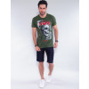 Camiseta Atacado Caveira Masculina Revanche Faso Verde Look