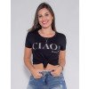 Camiseta Atacado Ciao Feminina Revanche Fifi Preto Frente