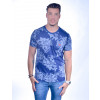 Camiseta Atacado com Estampa Floral e Bordado Cachorrinho Comores Azul Marinho Frente