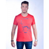 Camiseta Atacado com Estampa Masculino Revanche Hund Vermelha Frente