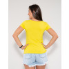 Camiseta Atacado com Nó Feminina Revanche Francielle Amarelo Costas