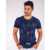 Camiseta Atacado Estampa Laser Masculina Revanche Coqueiros Azul Marinho Frente