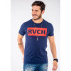 Camiseta Atacado Estampa Masculina Revanche RVCH Azul Frente