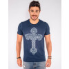 Camiseta Atacado Estampa Silk Masculina Revanche Cross Azul Marinho Corpo