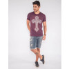 Camiseta Atacado Estampa Silk Masculina Revanche Cross Bordo Corpo