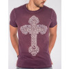 Camiseta Atacado Estampa Silk Masculina Revanche Cross Bordo Frente