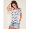 Camiseta Atacado Estampada Feminino Revanche Dascq Branco Frente