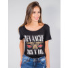 Camiseta Atacado Estampada Feminino Revanche Rock&Roll Preto Frente
