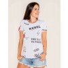 Camiseta Atacado Estampada Feminino Revanche verral Branco Frente