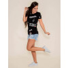 Camiseta Atacado Estampada Feminino Revanche verral Preto Corpo