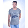 Camiseta Atacado Estampada Masculino Revanche Speedway Cinza Frente