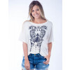 Camiseta Atacado Estampado Feminino Revanche Hear Me Roar Off-white Frente