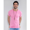 Camiseta Atacado Estonada Masculina Revanche Belmopã Rosa Claro Frente