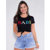 Camiseta Atacado Feminina Revanche Babe Preto Frente