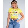 Camiseta Atacado Feminina Revanche Brunnet Amarelo