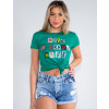 Camiseta Atacado Feminina Revanche Brunnet Verde