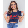 Camiseta Atacado Feminina Revanche Dominica Azul Marinho Frente