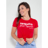 Camiseta Atacado Feminina Revanche Tequila Vermelho Frente