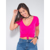 Camiseta Atacado Feminina Revanche Ivonna Rosa Frente