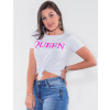 Camiseta Atacado Feminina Revanche Queen Branco Frente