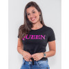Camiseta Atacado Feminina Revanche Queen Preto Frente