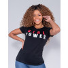 Camiseta Atacado Girl Power Feminina Revanche Therese Preto Frente