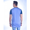 Camiseta Atacado Longline com Bolso Masculino Revanche Freetown Azul Royal Padrão Costas