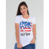 Camiseta Atacado Make Love Feminina Revanche Elinore Branco Frente