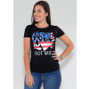 Camiseta Atacado Make Love Feminina Revanche Elinore Preto Frente