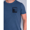 Camiseta Atacado Masculina Revanche Ari Azul Marinho Detalhe Estampa
