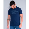 Camiseta Atacado Masculina Revanche Arlindo Azul Marinho Detalhe Frente