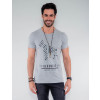 Camiseta Atacado Masculina Revanche Dog Mescla Frente