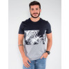 Camiseta Atacado Masculina Revanche Dual Color Preto Frente