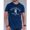 Camiseta Atacado Masculina Revanche Oscar Azul Marinho Detalhe Frente