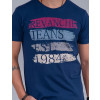 Camiseta Atacado Masculina Revanche Ravi Azul Detalhe Frente