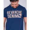 Camiseta Atacado Masculino Revanche Ivo Azul Marinho Detalhe Frente