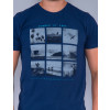 Camiseta Atacado Masculino Revanche Luciano Azul Marinho Detalhe Frente