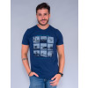 Camiseta Atacado Masculino Revanche Luciano Azul Marinho Frente